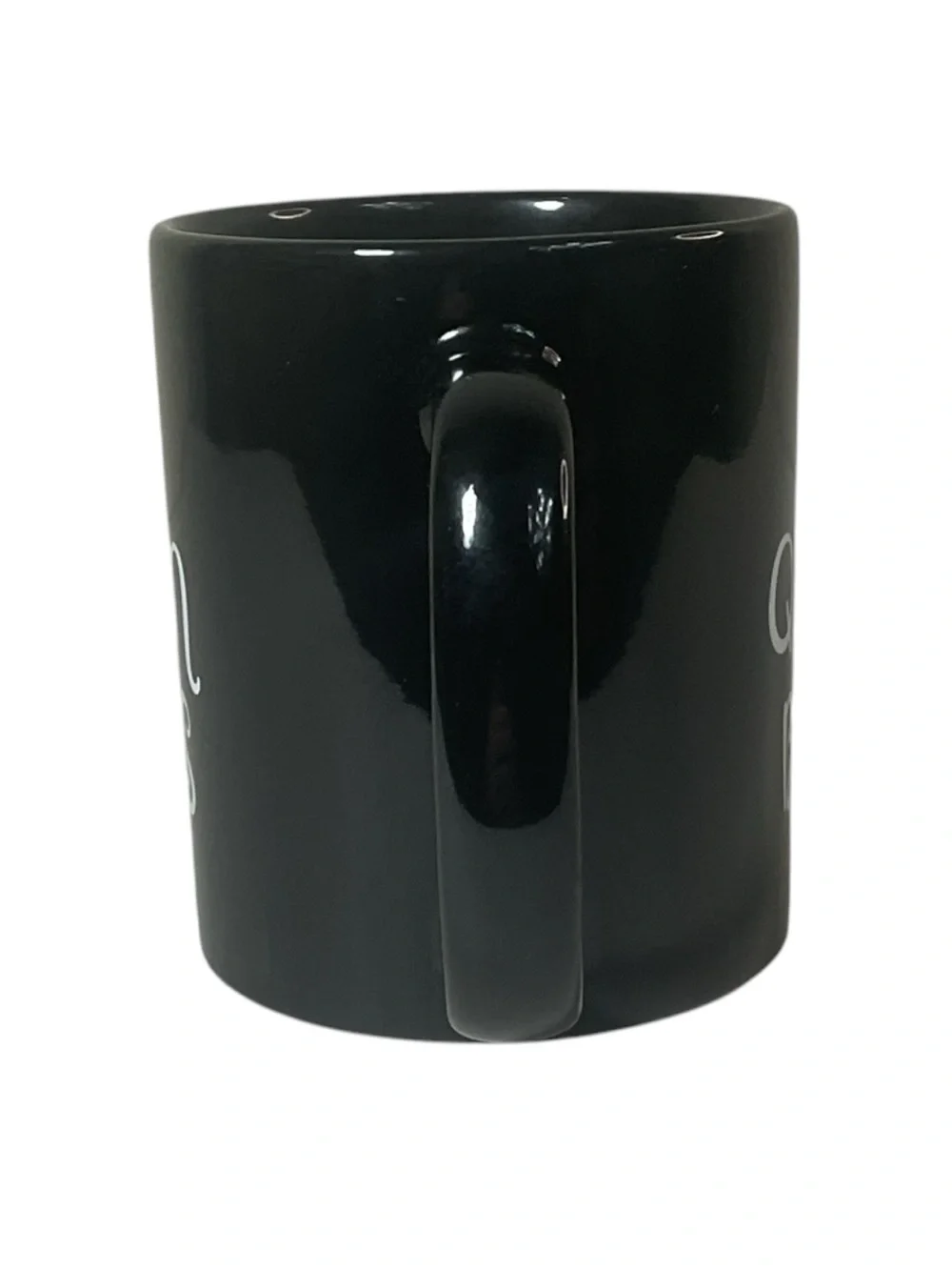 Queen Boss Black Ceramic Coffee Mug White Crown Script 11 oz Novelty Gift Cup